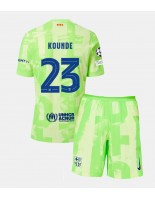 Barcelona Jules Kounde #23 Alternativní dres pro děti 2024-25 Krátký Rukáv (+ trenýrky)